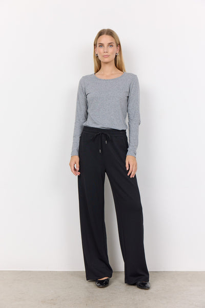 SoyaConcept Banu 116 Broek recht model zwarte broek