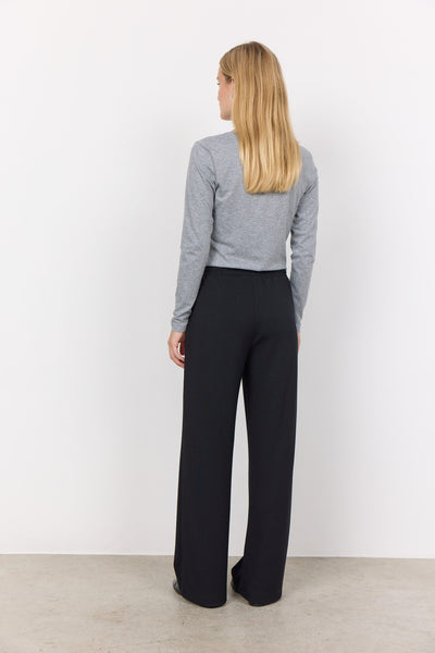 SoyaConcept Banu 116 Broek recht model zwarte broek