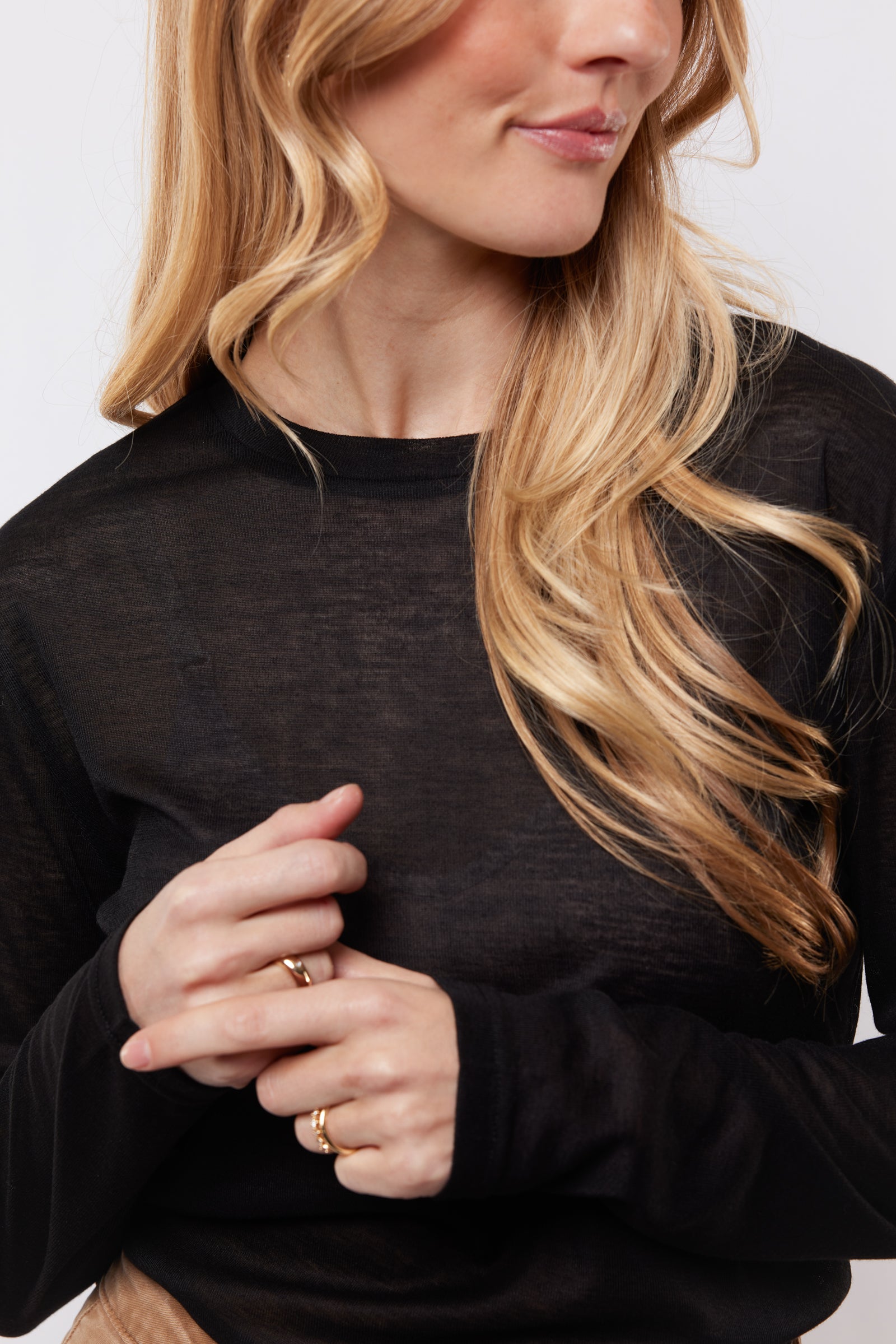 C&S Angel Knit Pullover zwart