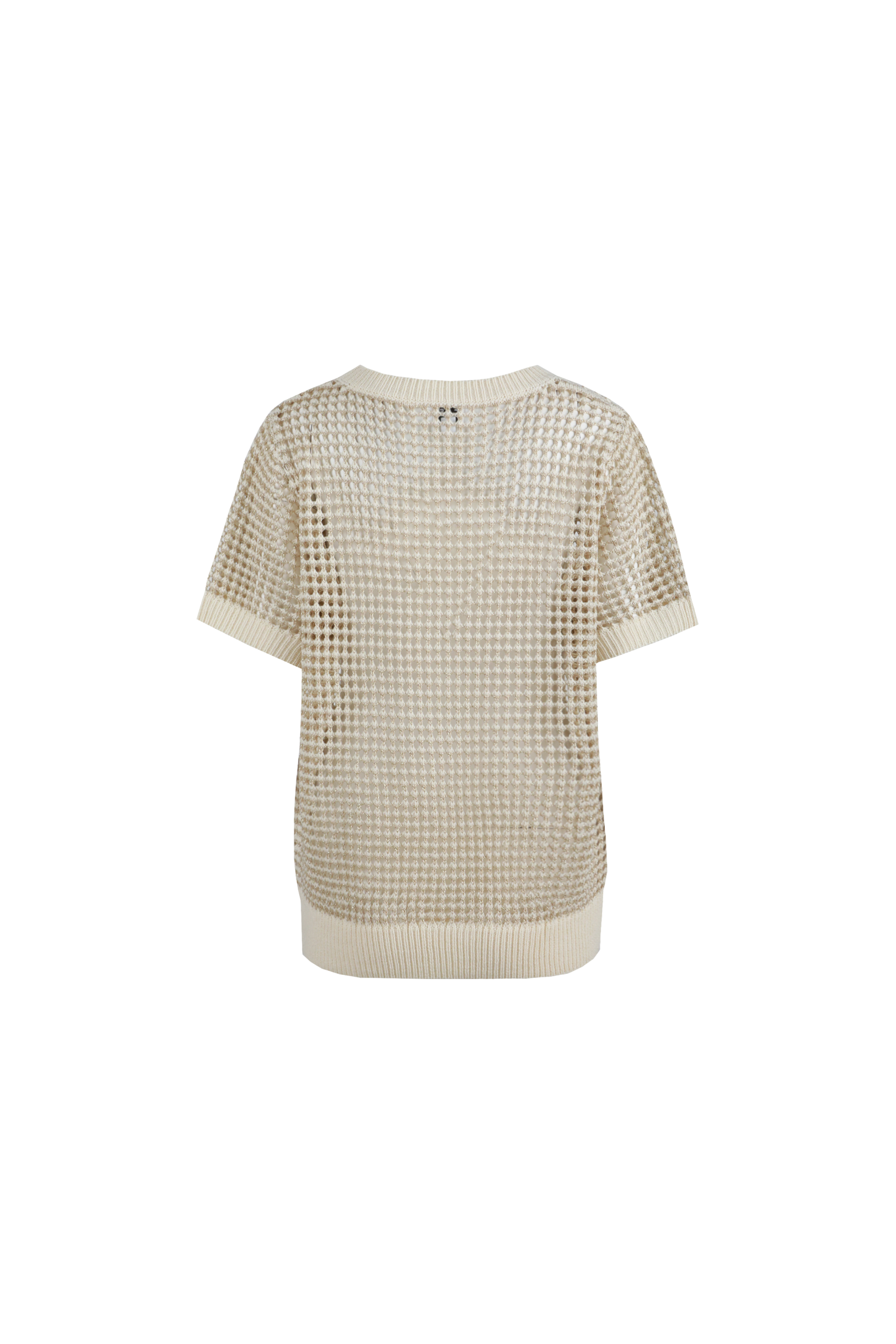 C&S Annabelle Knit Top wool white light gold