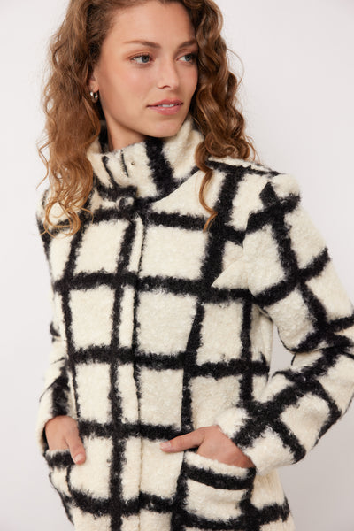 G-maxx Kylie Coat offwhite zwart