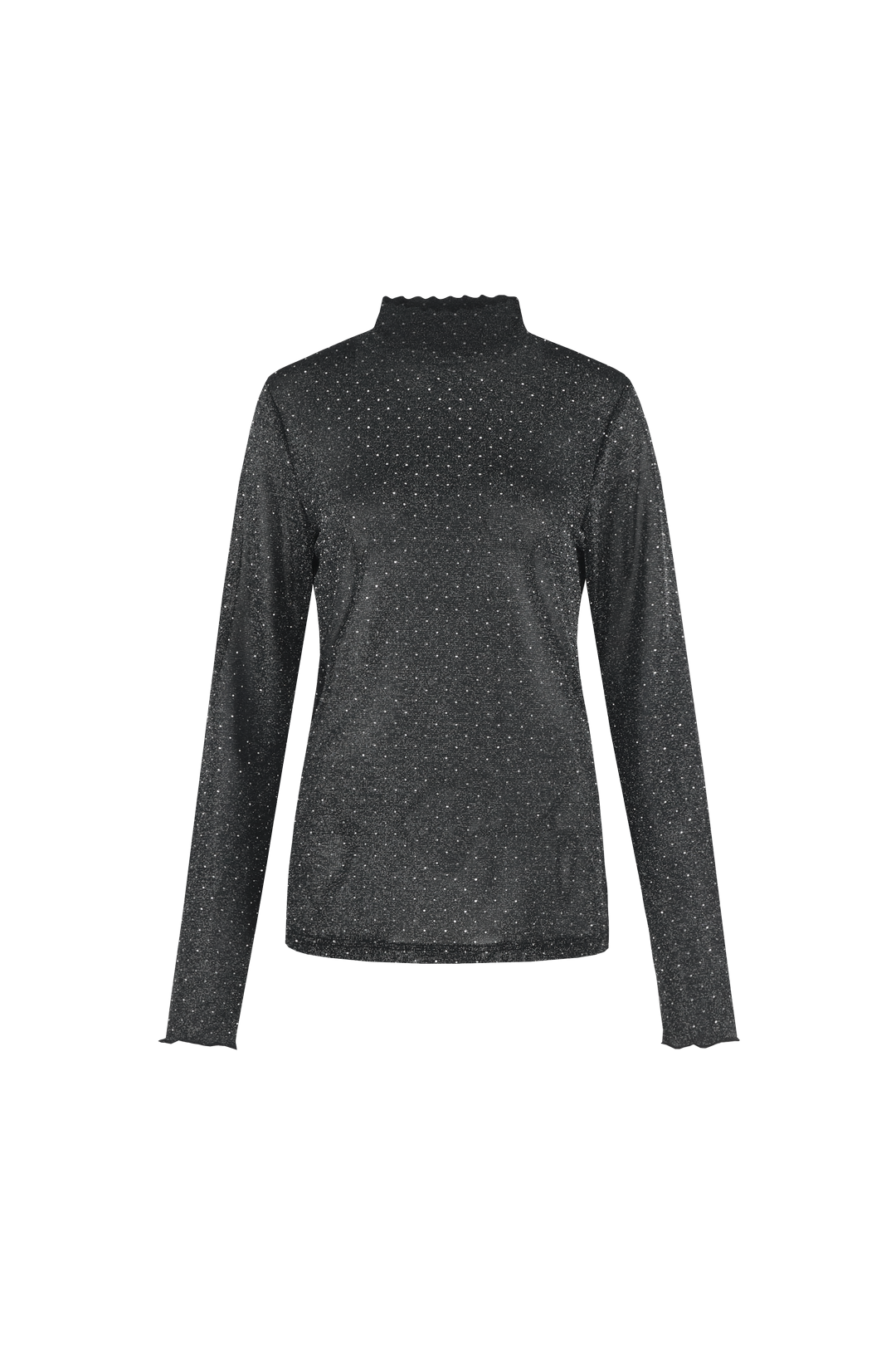 C&S Tatiana Glitter Top zwart