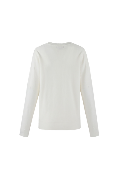 C&S Kathleen Knit Pullover wool white