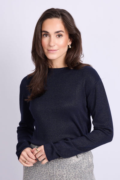 C&S Kristen Knit Pullover midnight blue