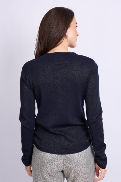 C&S Kristen Knit Pullover midnight blue