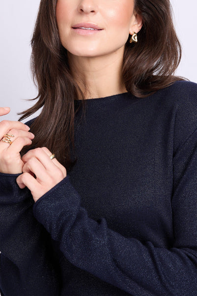 C&S Kristen Knit Pullover midnight blue