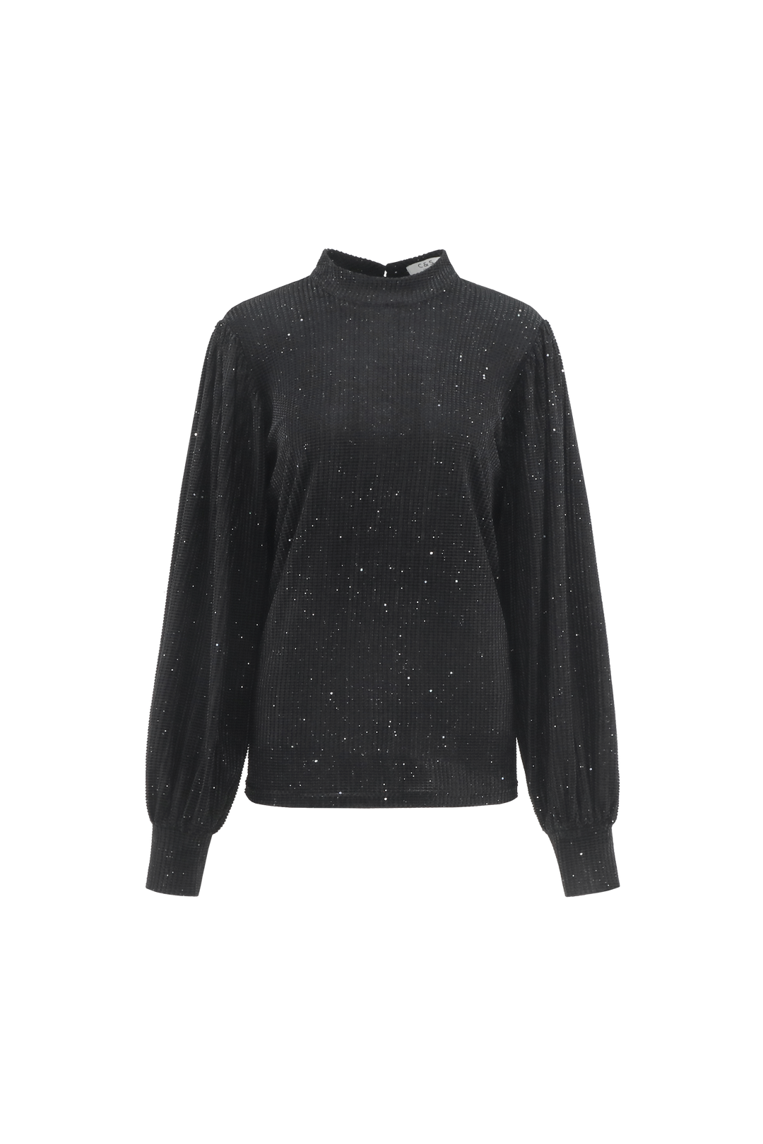 C&S Tessa-Lynn Glitter Top zwart