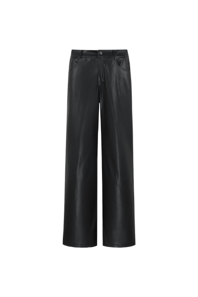 C&S Puck PU Broek zwart