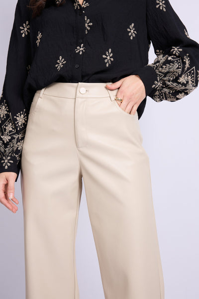 C&S Puck PU Broek zand