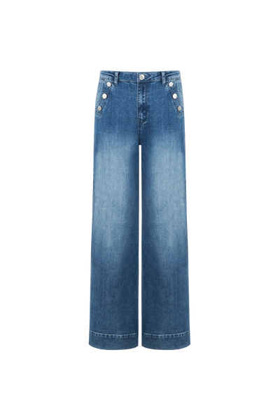 C&S Nadine Jeans Broek denim mid blue