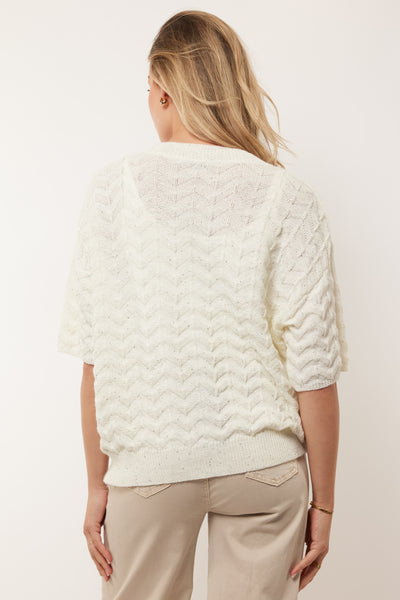 G-Maxx Tate Knitting Vest offwhite