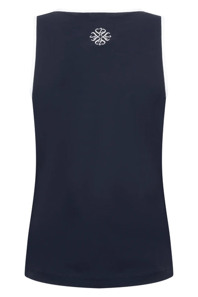 Zoso Jessica Travelstof Top donkerblauw