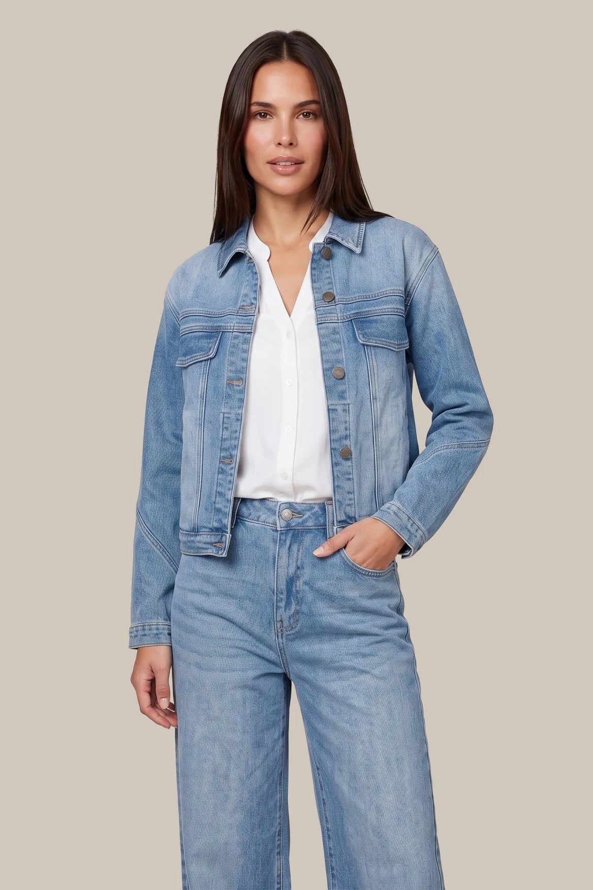 G-maxx Líona Jacket Denim Mid Blue