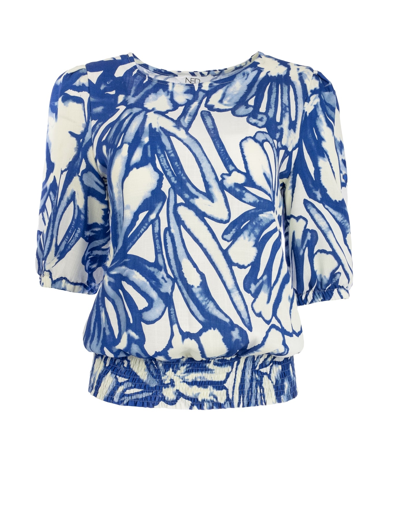 NED Capro 1/2 SS Top Blue Lolite Inkt Art blue lolite