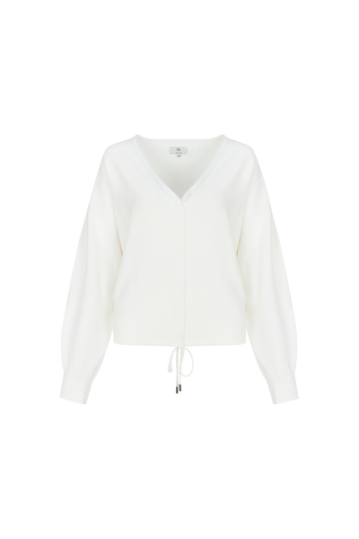 C&S Kiara Knit Cardigan wool white