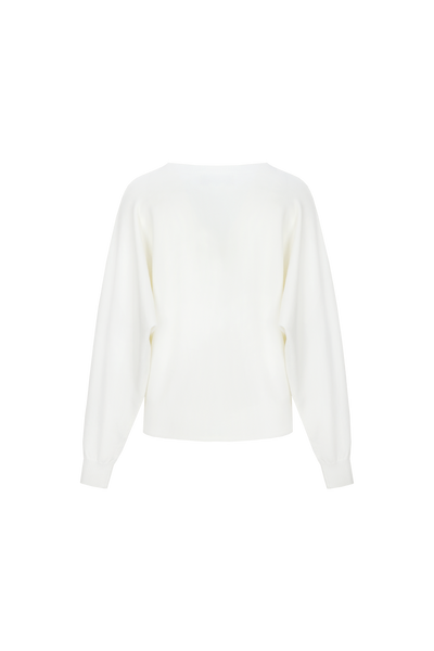C&S Kiara Knit Cardigan wool white