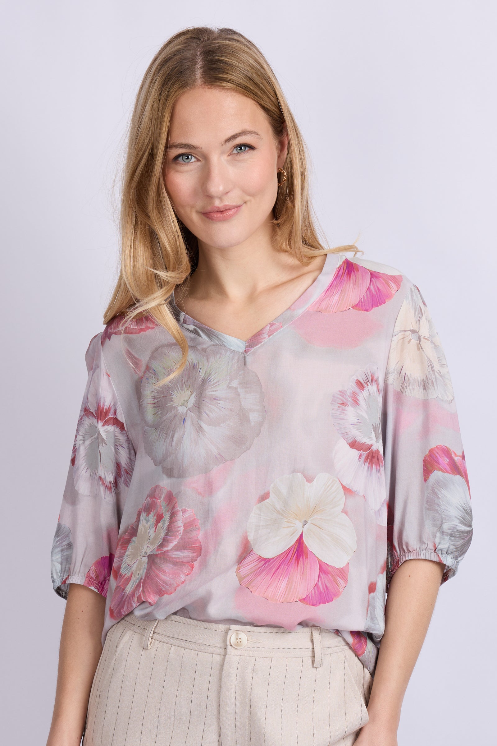 C&S Lana Top slate rose / mix