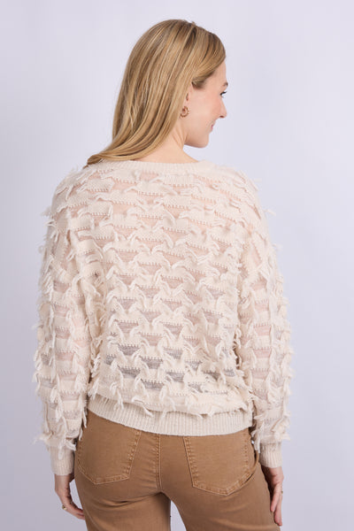 C&S Kayla Knit Pullover sand