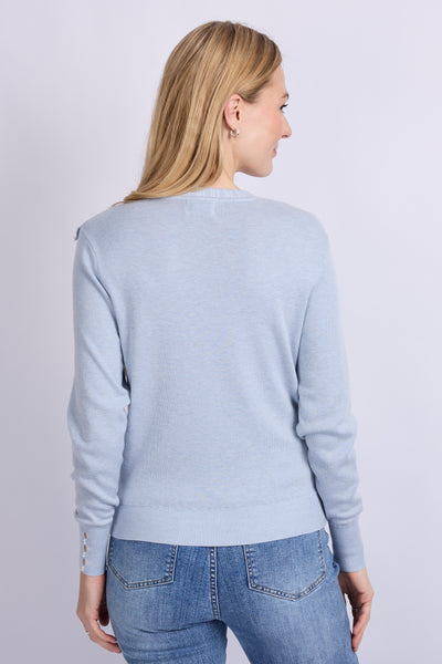 C&S Kamaria Knit Pullover blue mist