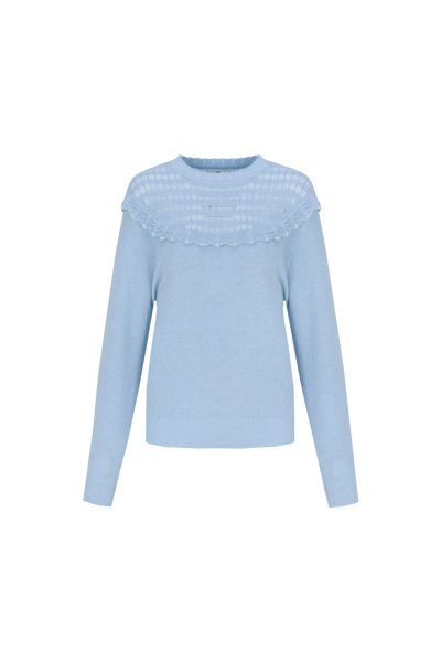 C&S Kamaria Knit Pullover blue mist