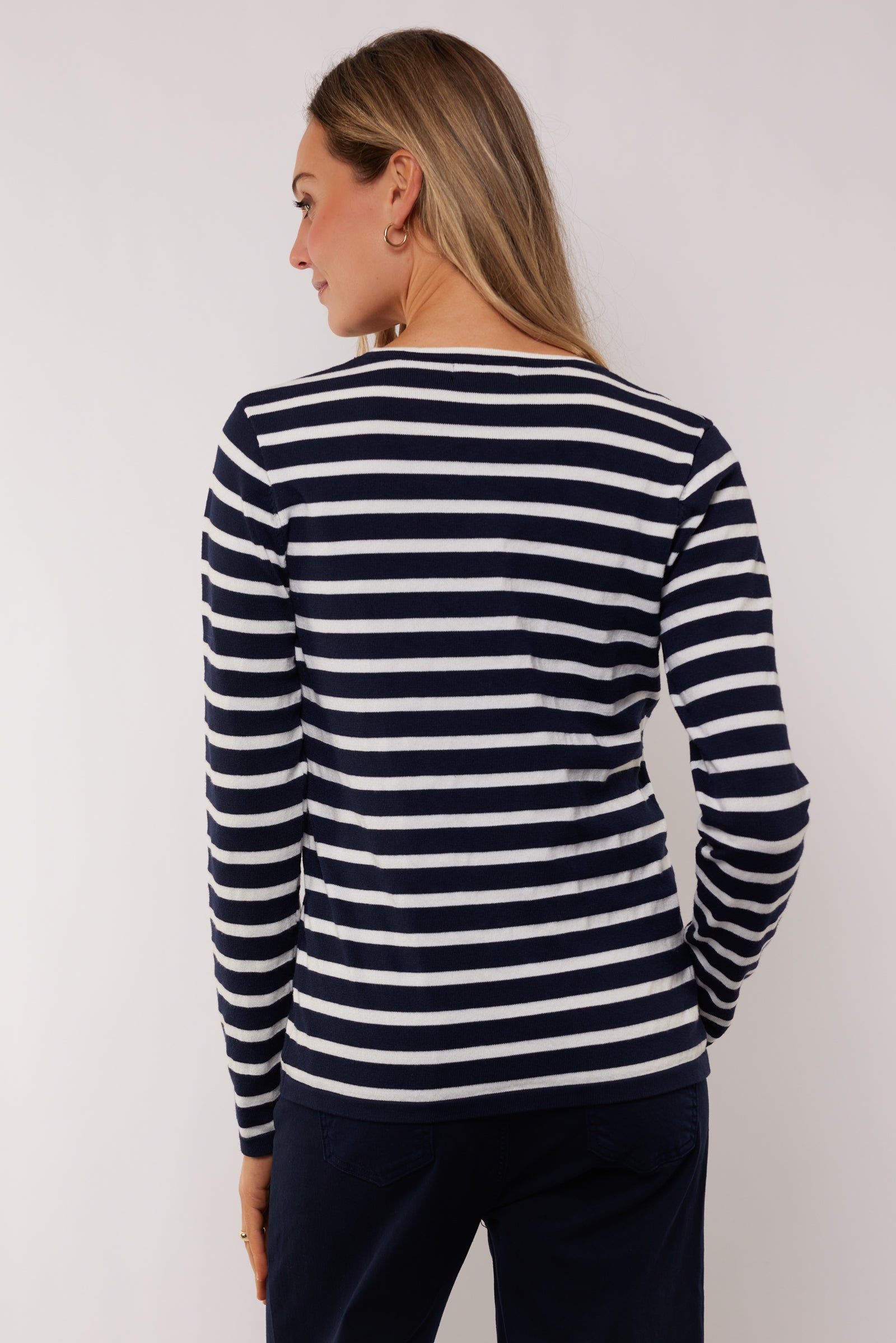 G-maxx Alianna Top dark sapphire / wool white