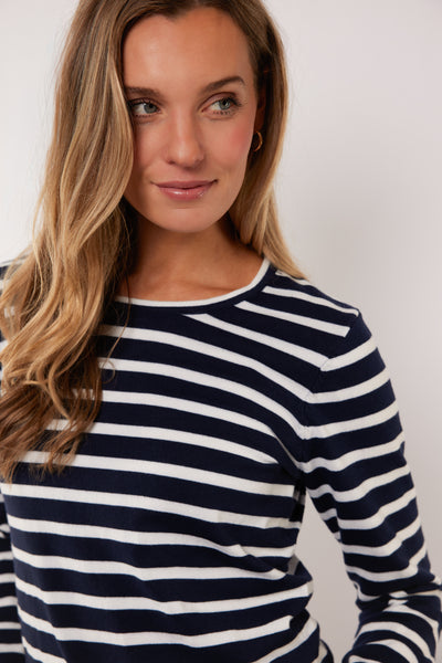 G-maxx Alianna Top dark sapphire / wool white