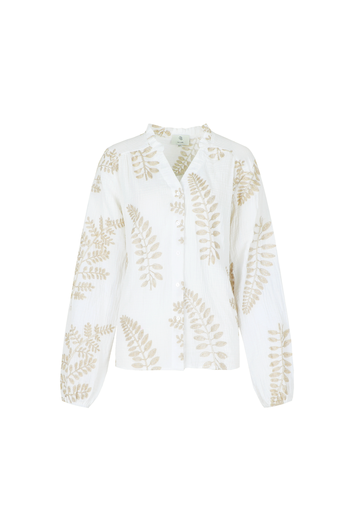 C&S Lize Blouse offwhite/gold