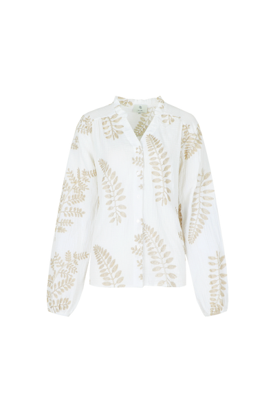 C&S Lize Blouse offwhite/gold