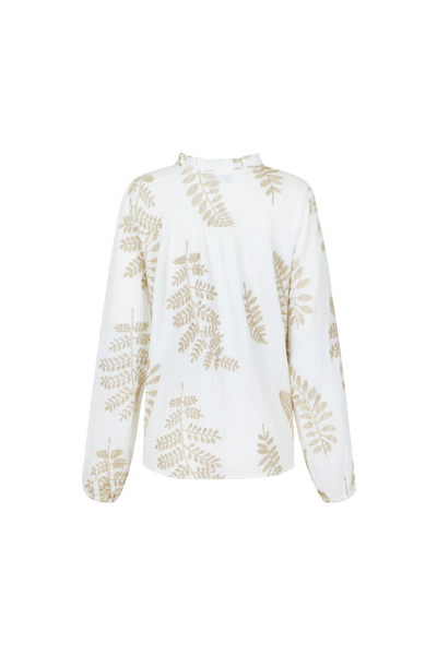 C&S Lize Blouse offwhite/gold