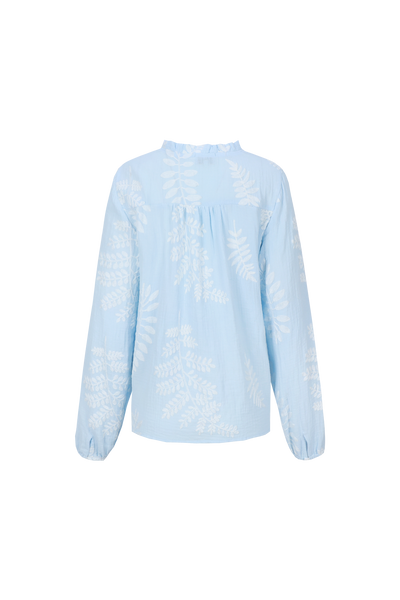 C&S Lize Blouse blue mist/offwhite