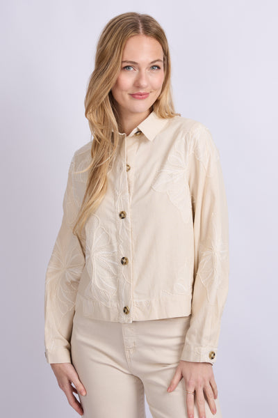 C&S Lunae Blouse sand/offwhite