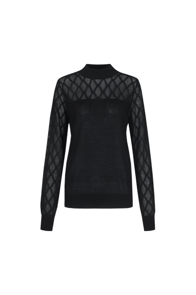 C&S Katla knit pullover black