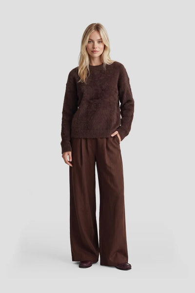 Fluresk Islene knit sweater Dark Chocolate