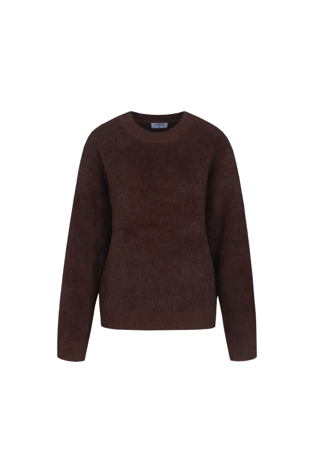 Fluresk Islene knit sweater Dark Chocolate