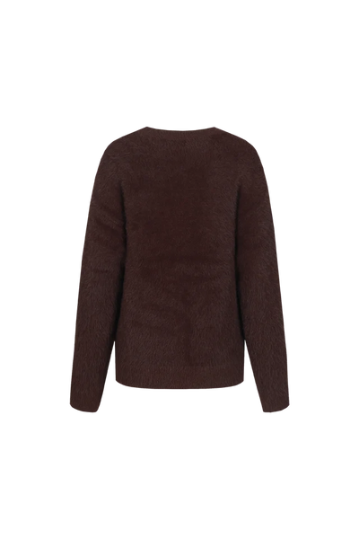 Fluresk Islene knit sweater Dark Chocolate