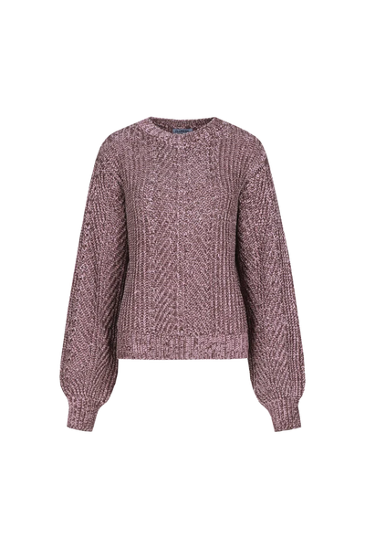 Fluresk Fenni Knit Sweater mocha brown/piggy pink