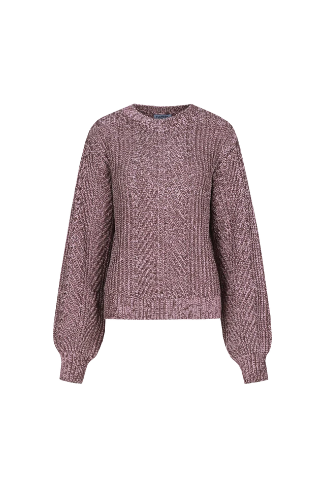 Fluresk Fenni Knit Sweater mocha brown/piggy pink