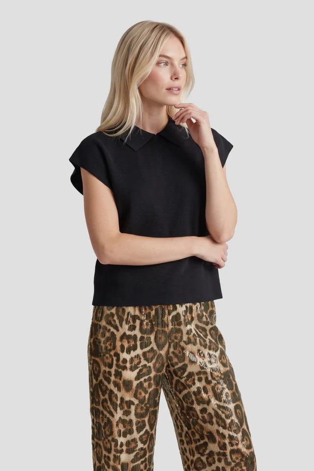 Fluresk Emi Knit Top Black