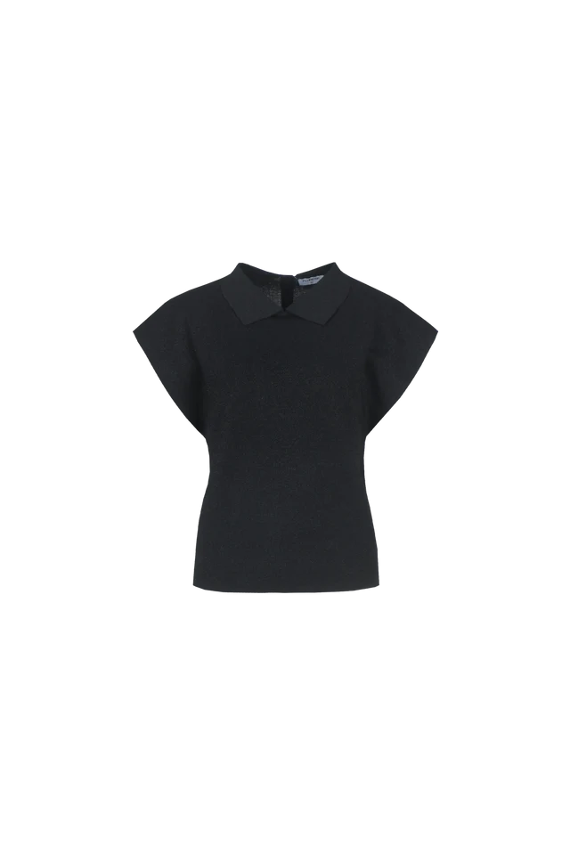 Fluresk Emi Knit Top Black