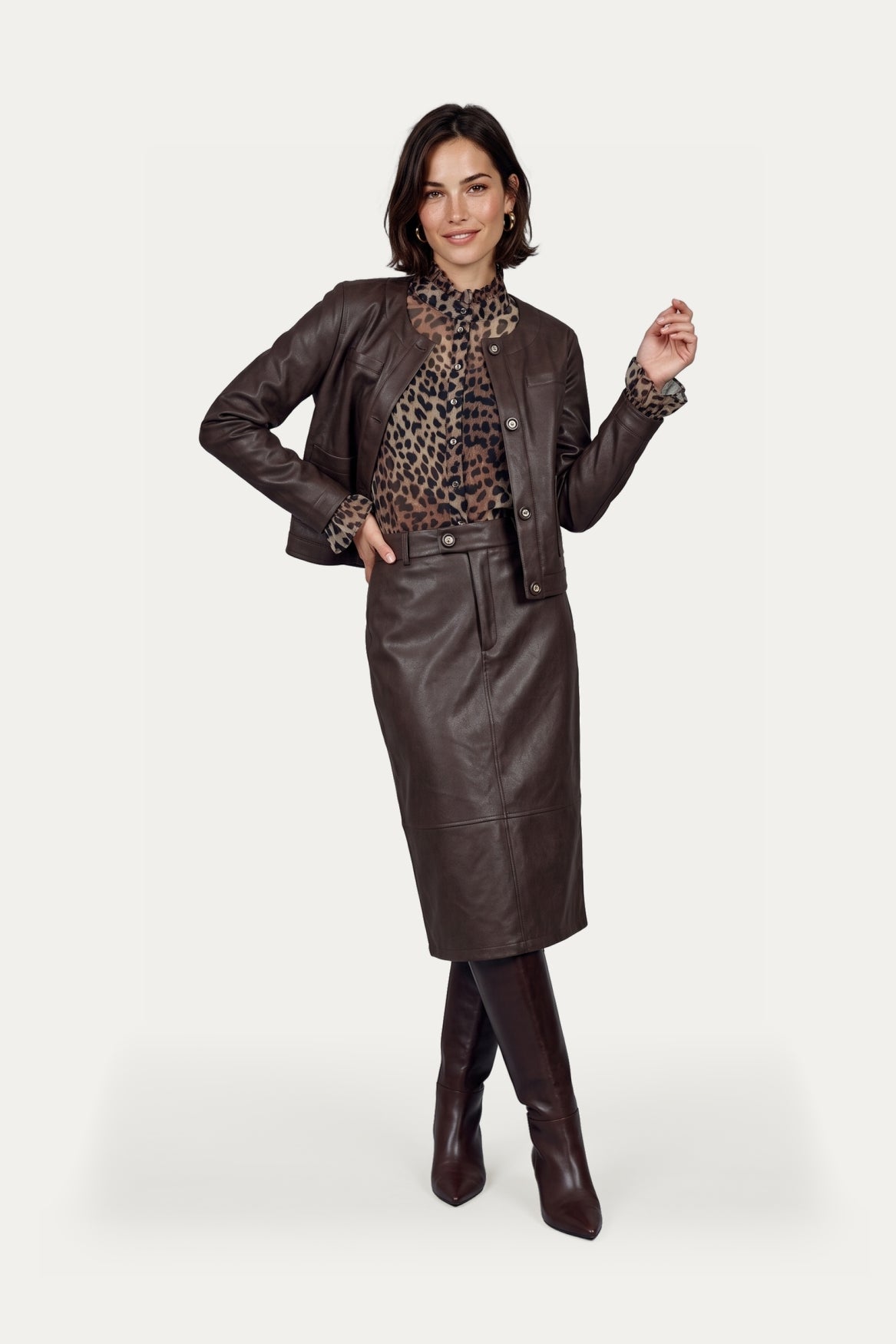 C&S Sandy skirt dark chocolate