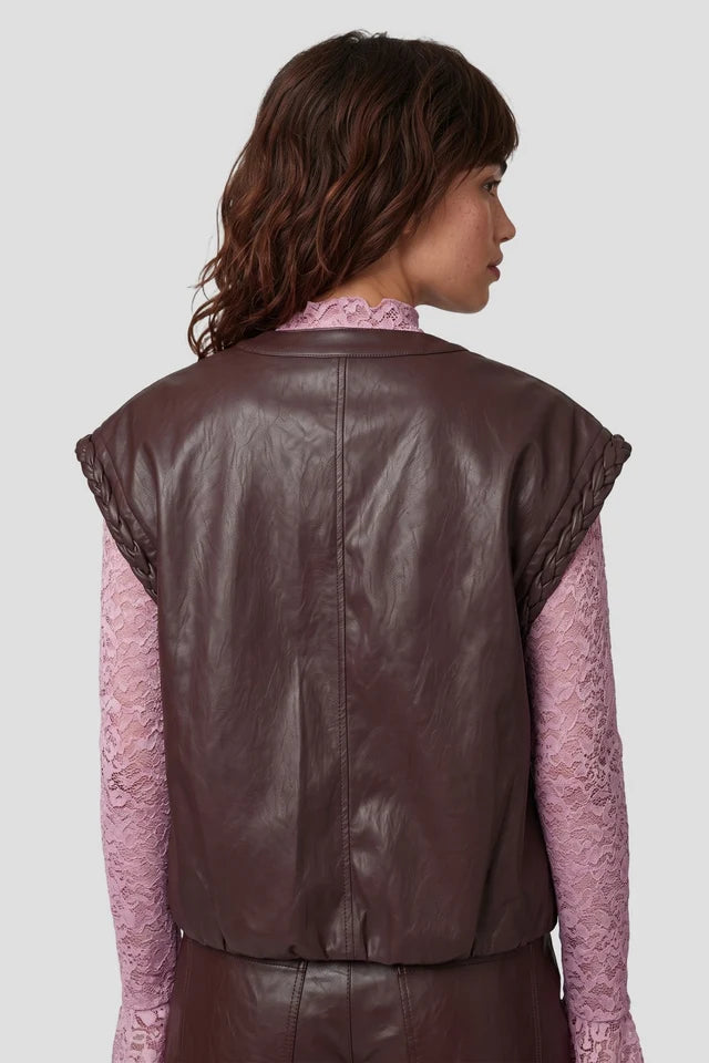 Fluresk Fauve Gilet dusky maroon