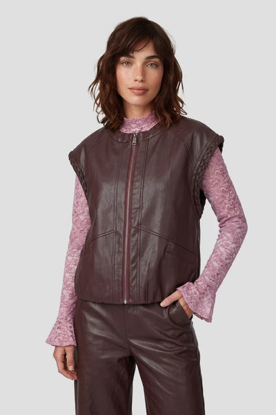 Fluresk Fauve Gilet dusky maroon
