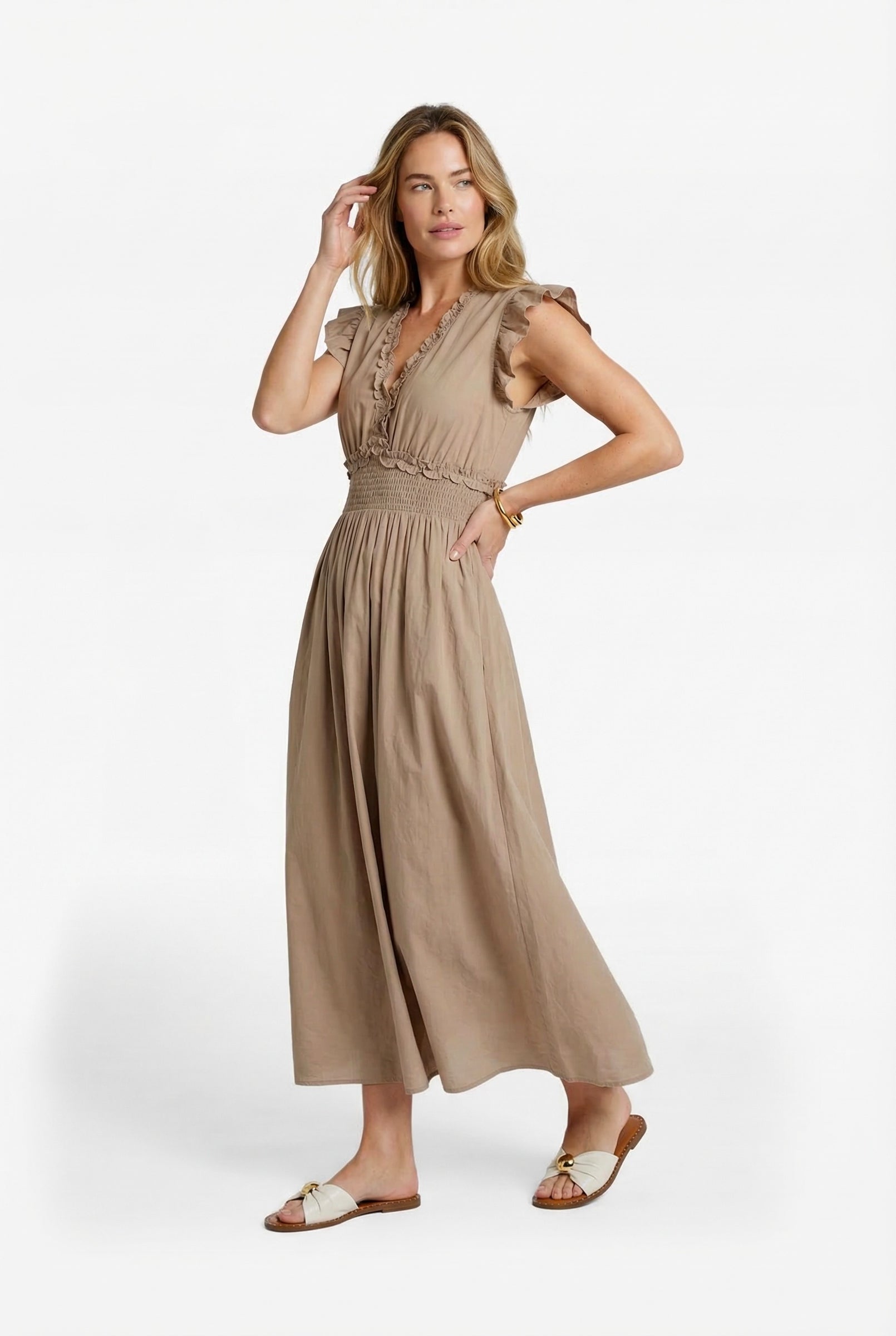 C&S Dilja Jurk khaki