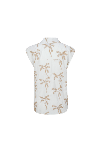 C&S Lusanna Blouse offwhite / khaki