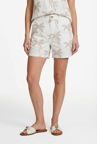 C&S Palmi Short offwhite / khaki