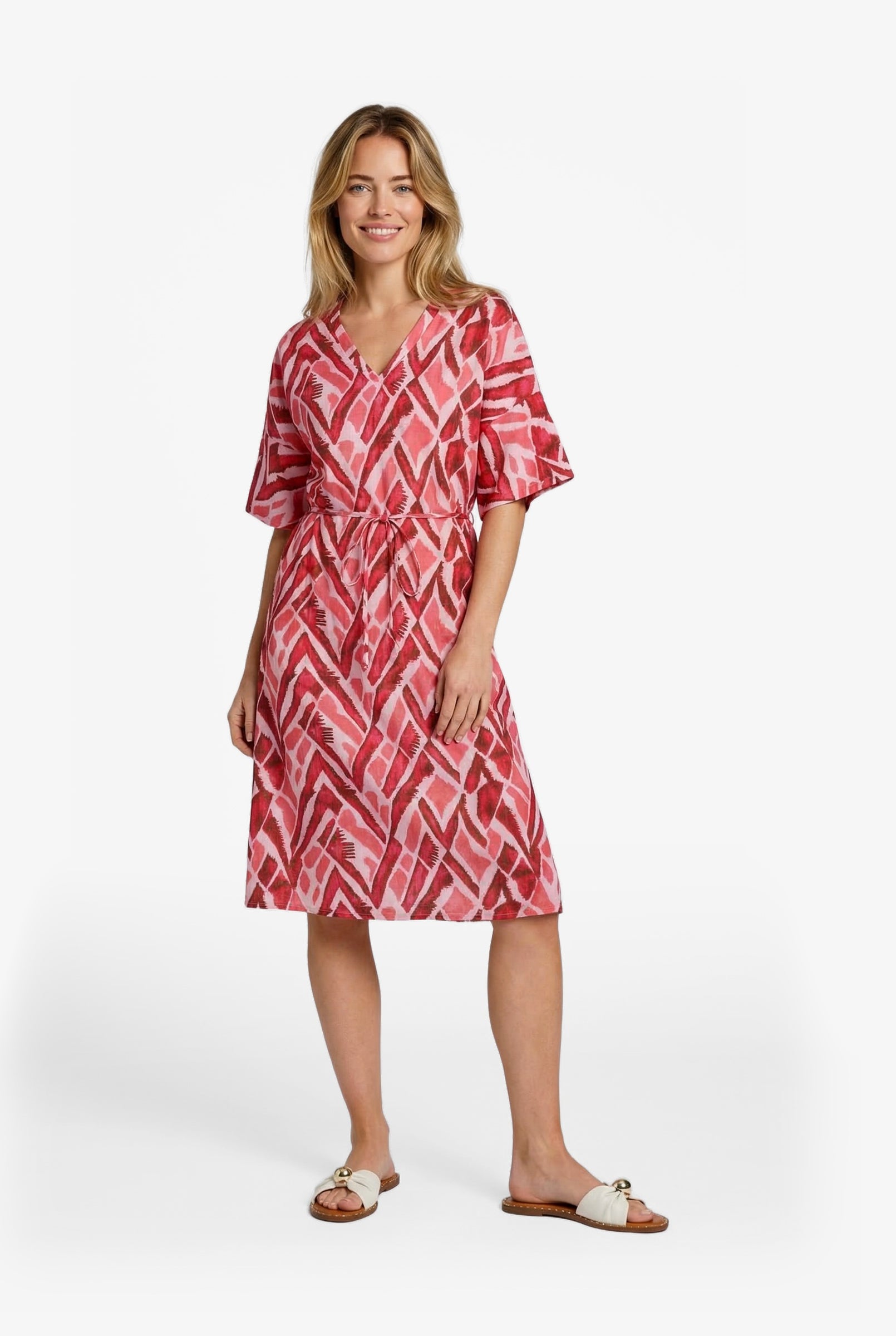 C&S Dalma Jurk powder pink / sunkissed coral