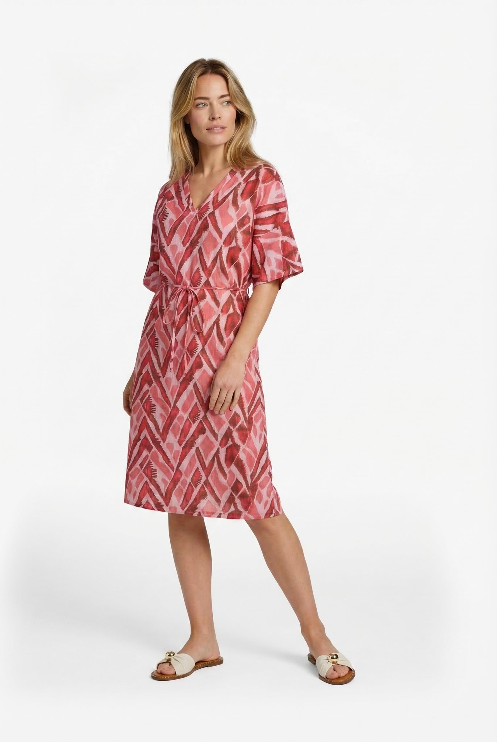 C&S Dalma Jurk powder pink / sunkissed coral