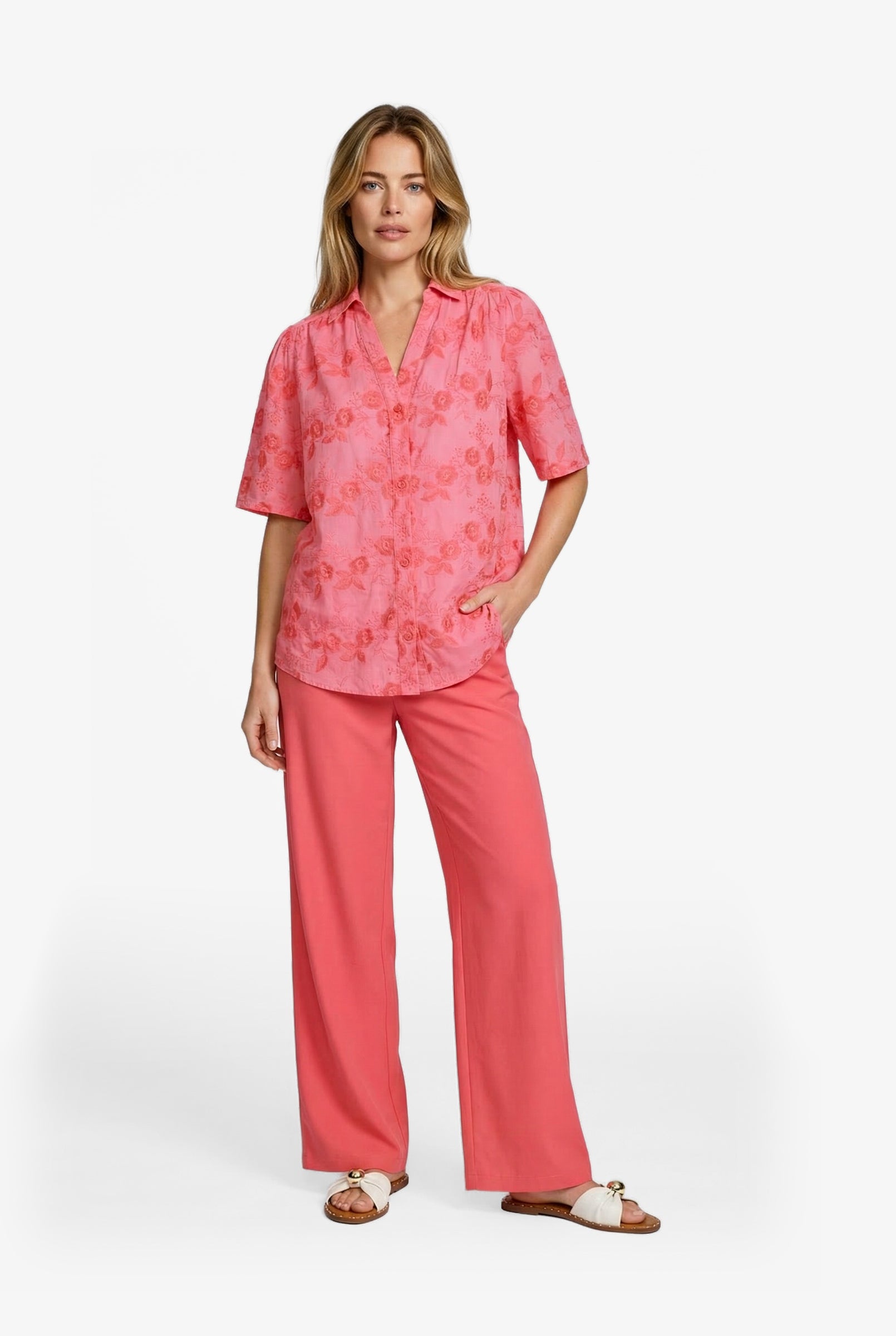 C&S Loveli Blouse sunkissed coral
