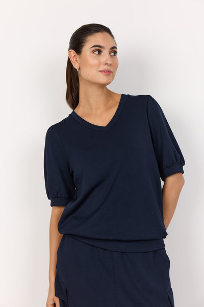 SoyaConcept Banu 238 T-shirt donkerblauw