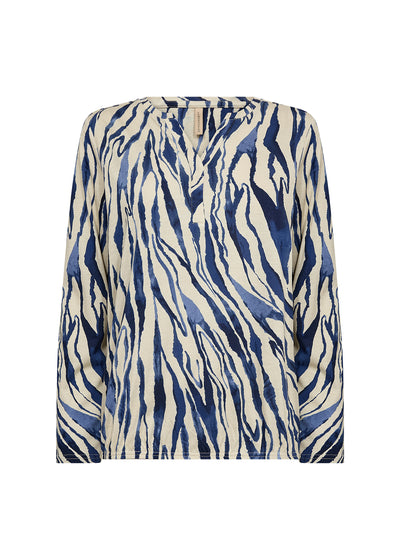 SoyaConcept Felicity AOP 522 Top estate blue combi
